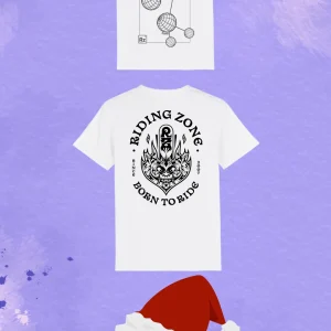 T-shirt RZ blanc "Born To Ride" + Molécule