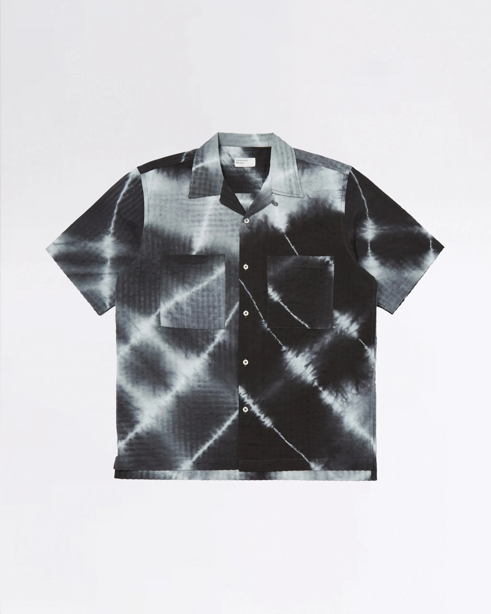 CAMPER SHIRT KHAKI TIE N DYE SEERSUCKER