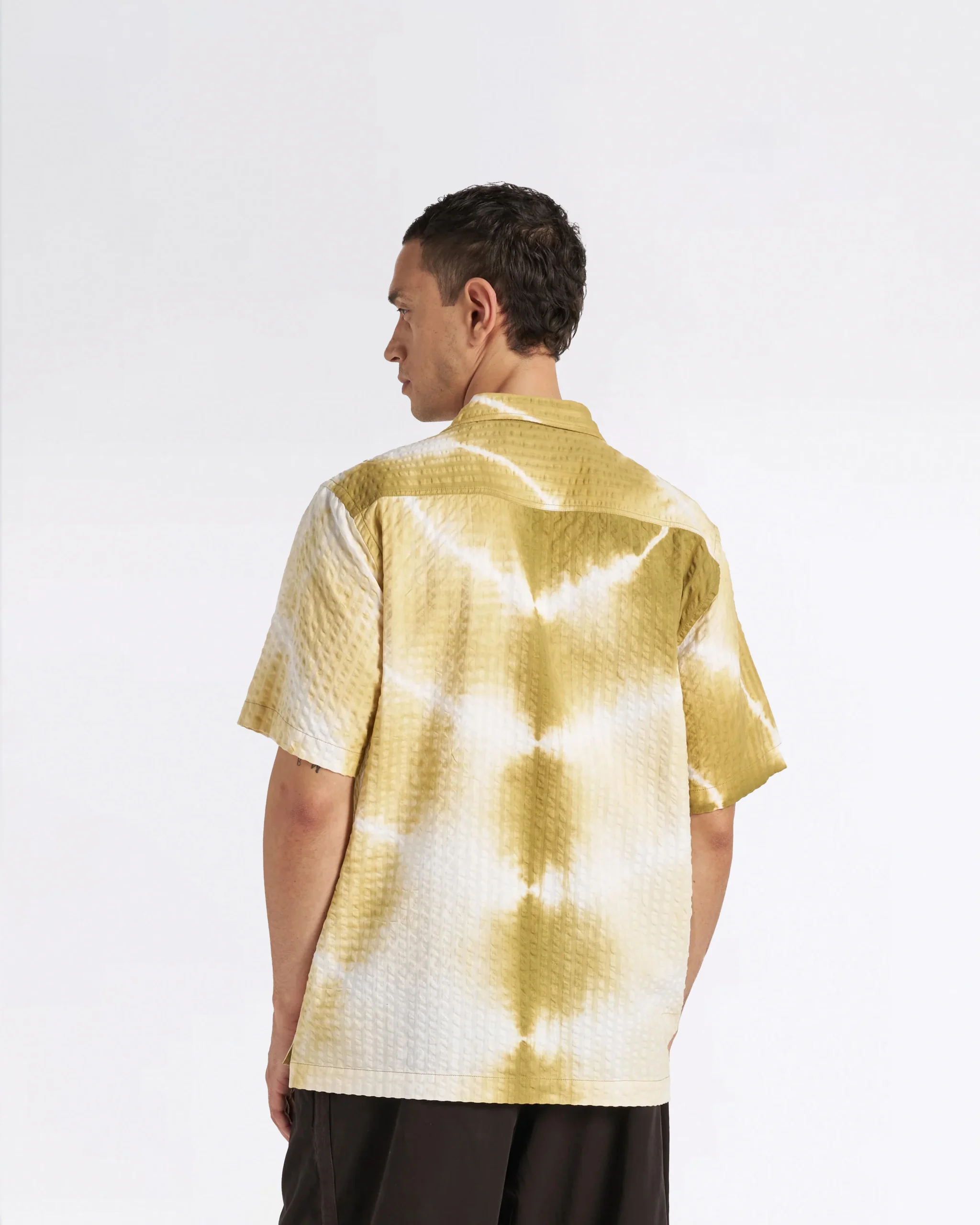 CAMPER SHIRT CHARCOAL TIE N DYE SEERSUCKER – Image 3