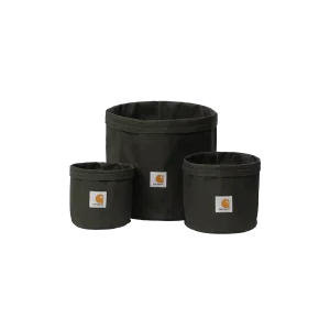 SET DE JARDINIERES CANVAS PLANTER SET VERT FONCE