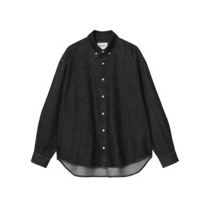 CHEMISE L/S LUCAS SHIRT NOIR DELAVE