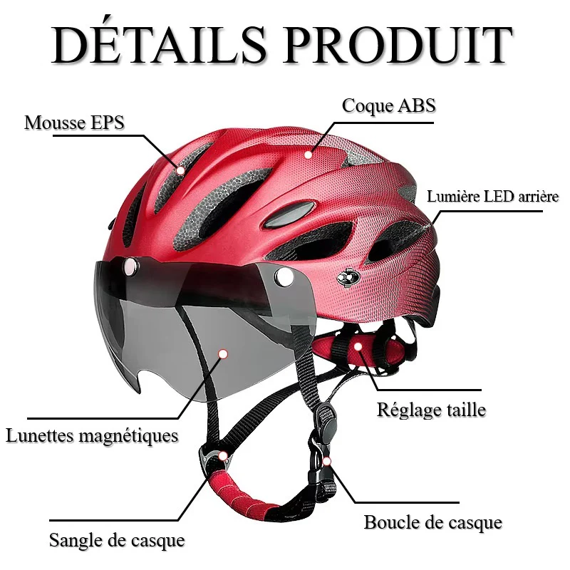 Casque de vélo ultraléger avec LED, respirant et coloré – Image 3