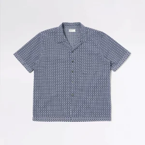 DEANROADSHIRTNAVYTILE3COTTON1.jpgv1746522948 DEAN ROAD SHIRT NAVY TILE 3 COTTON