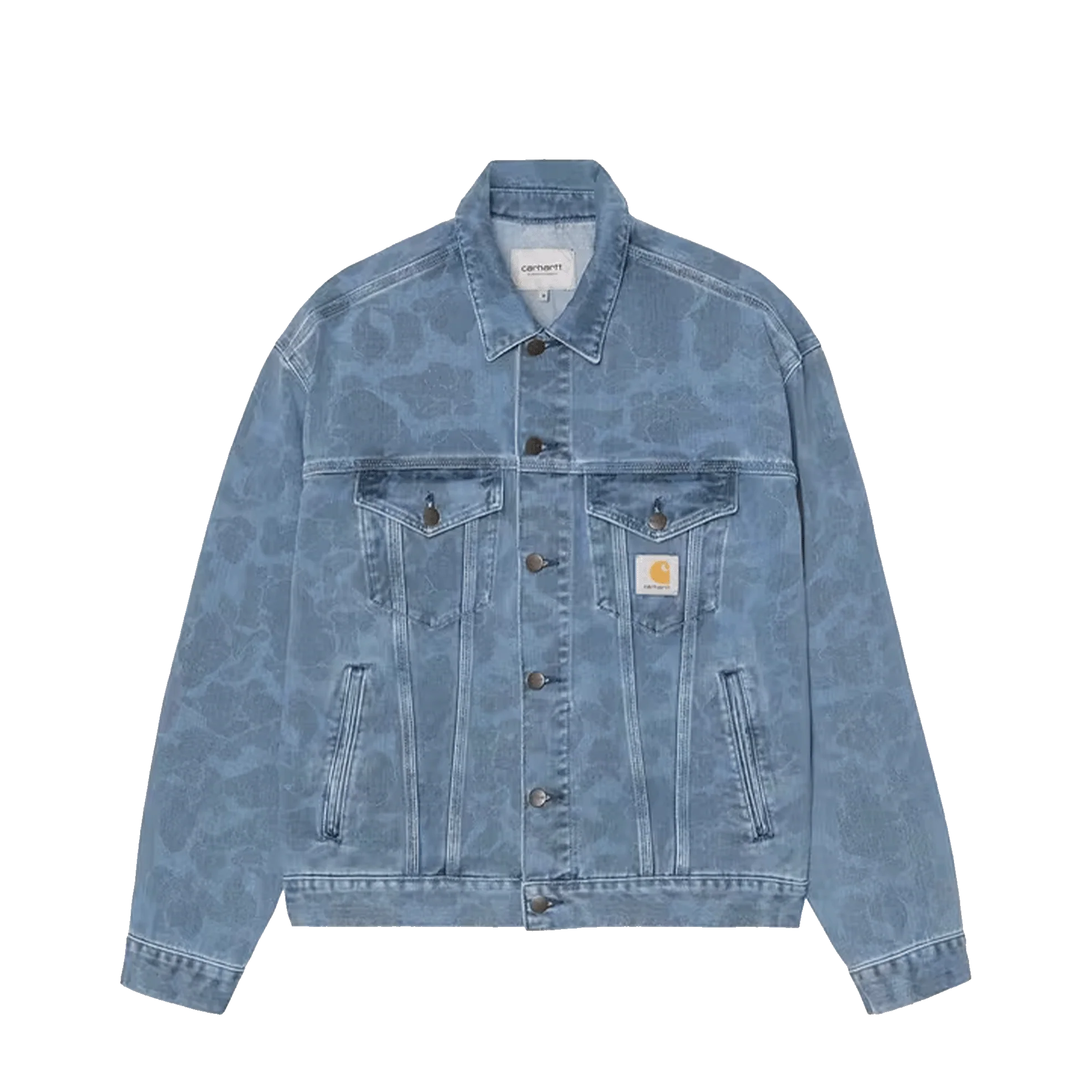 VESTE EN JEAN DUCK HELSTON CAMOUFLAGE BLUE BLEACHED
