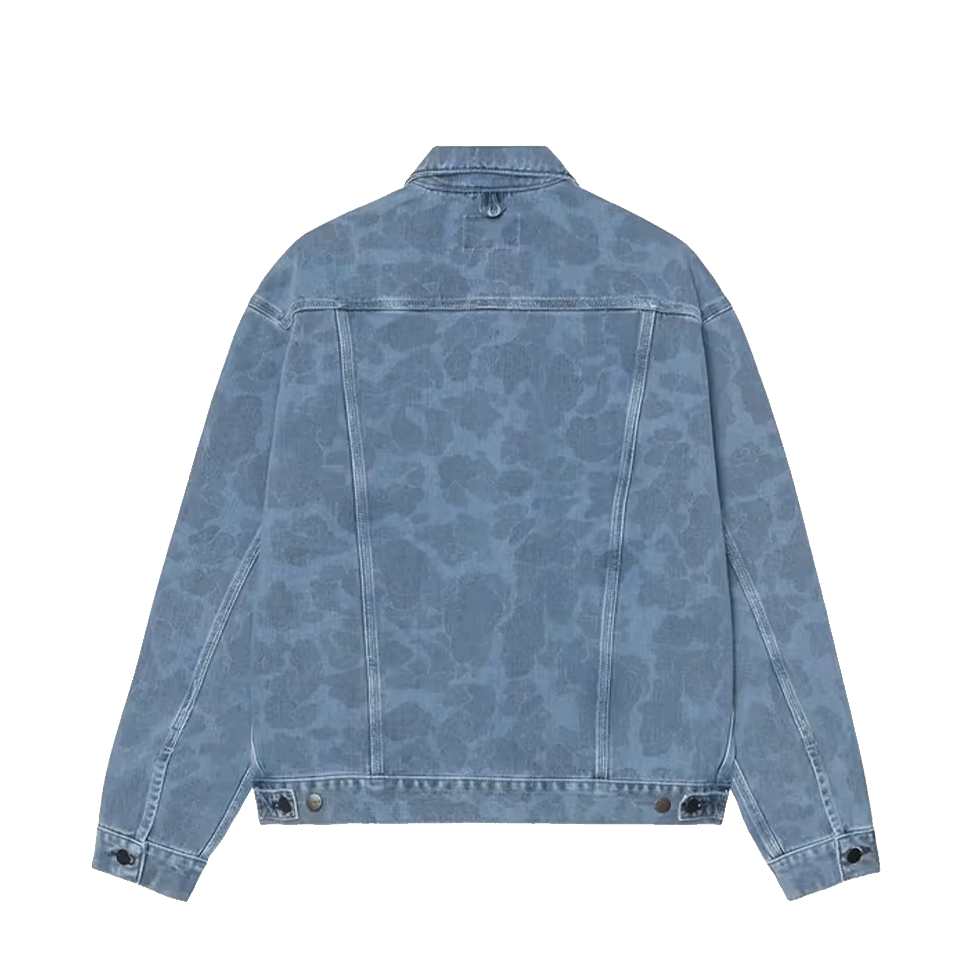 VESTE EN JEAN DUCK HELSTON CAMOUFLAGE BLUE BLEACHED – Image 3