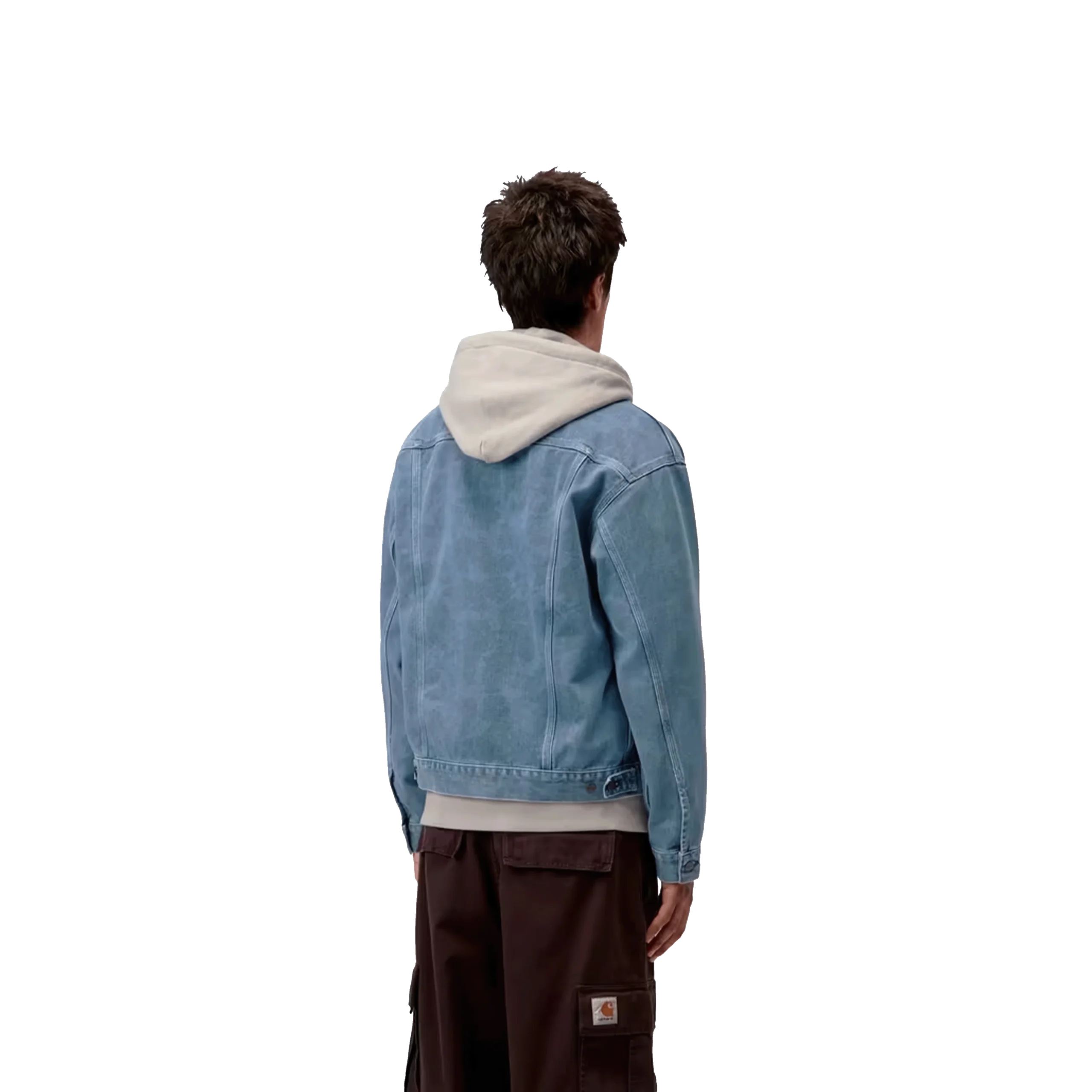 VESTE EN JEAN DUCK HELSTON CAMOUFLAGE BLUE BLEACHED – Image 4