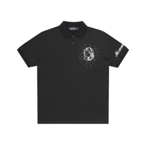 EMBELLISHED ASTRO PIQUET POLO BLACK