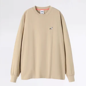 EMB PIGEON L/S T-SHIRT BEIGE
