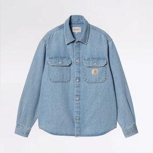 HARVEY SHIRT JAC BLUE STONE BLEACHED