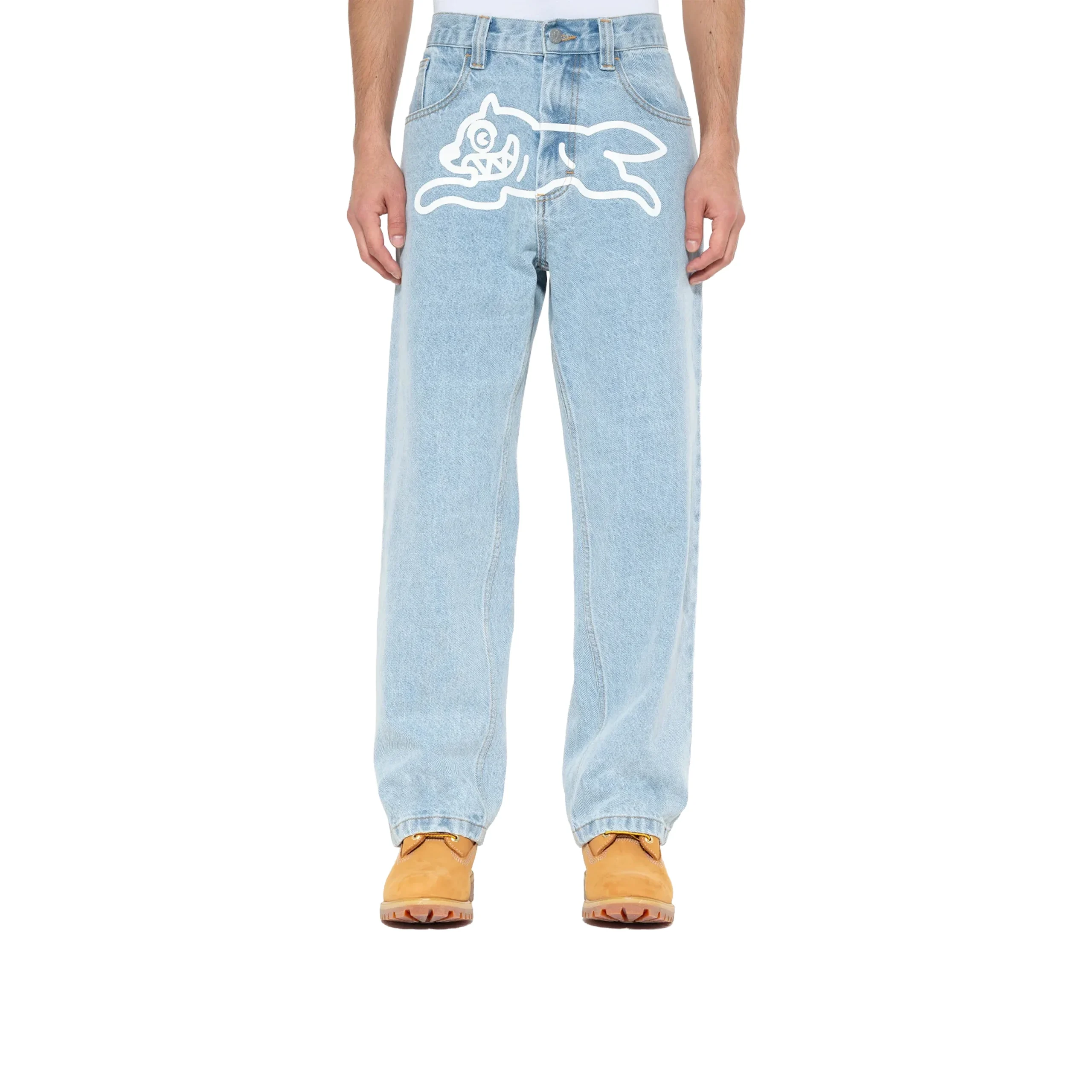 JEAN RUNNING DOG DOUBLE SCOOP HEAVY WASH BLUE – Image 2