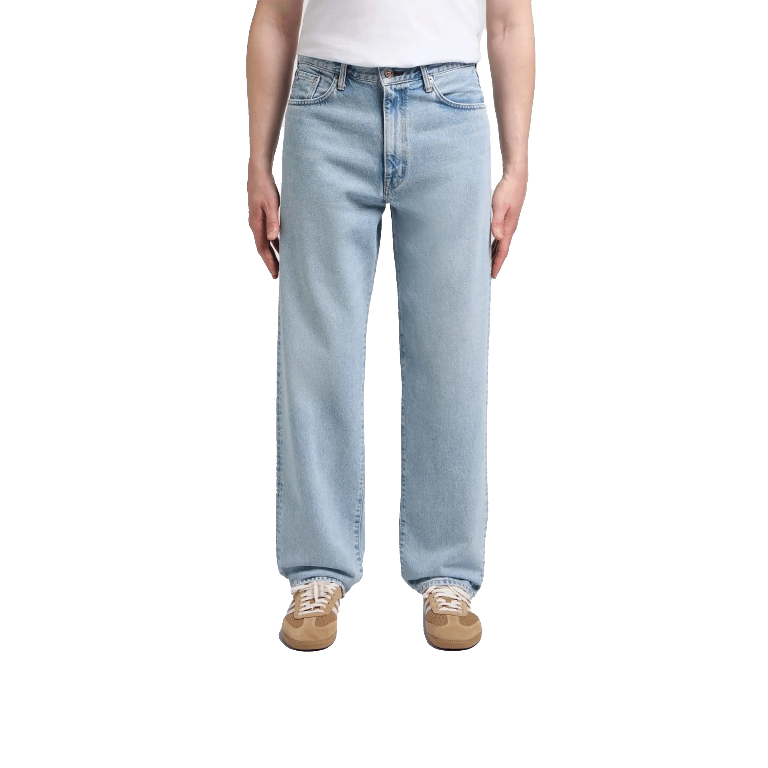 LOOSE FIT PANT MADE IN JAPAN BLUE LIGHT USED L32 – Image 2