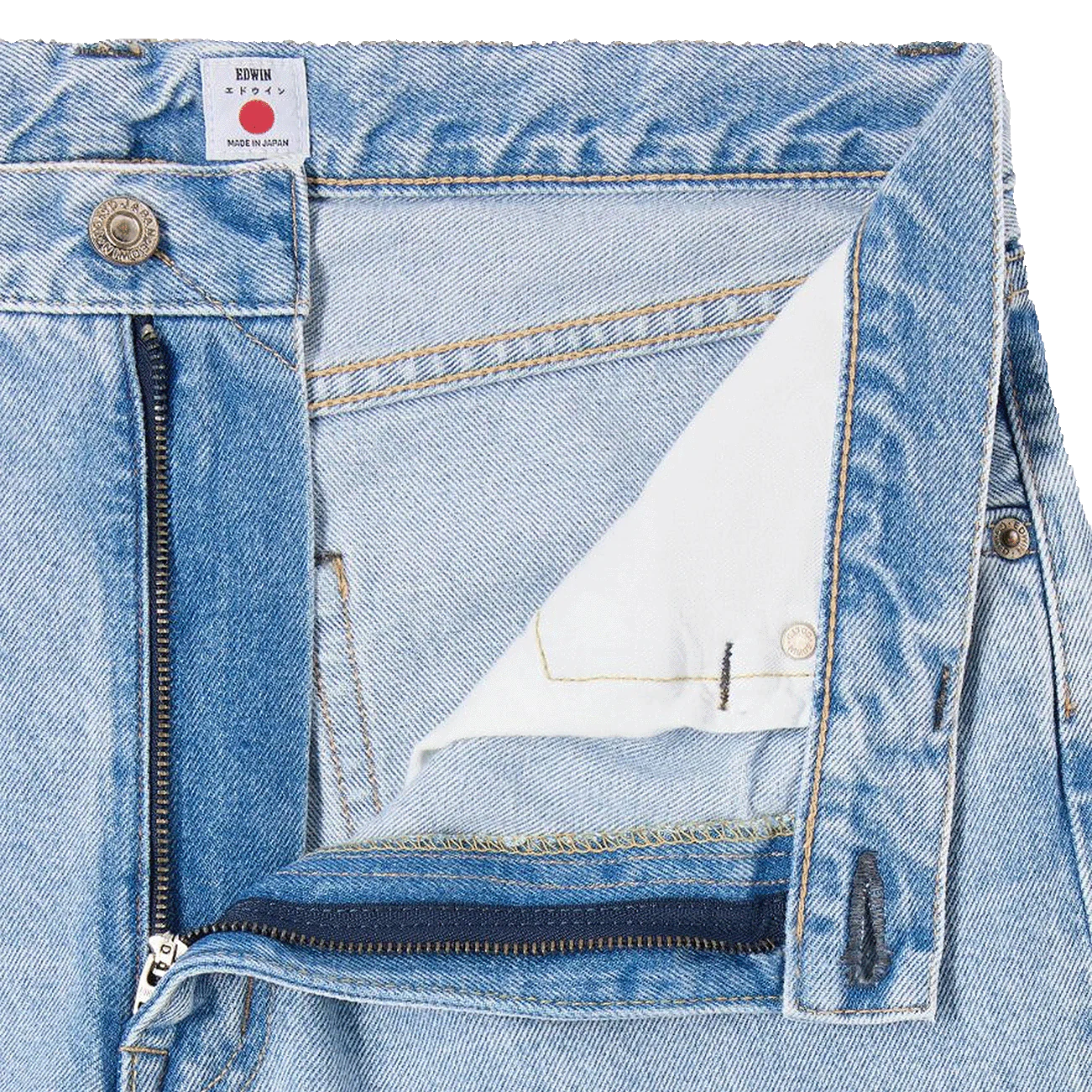 LOOSE FIT PANT MADE IN JAPAN BLUE LIGHT USED L32 – Image 4