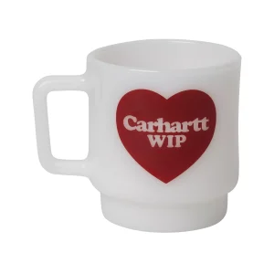 MUG HEART GLASS BLANC