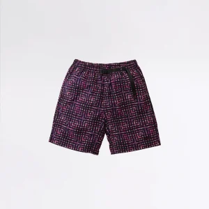 NYLON PACKABLE G-SHORT BATIK PURPLE