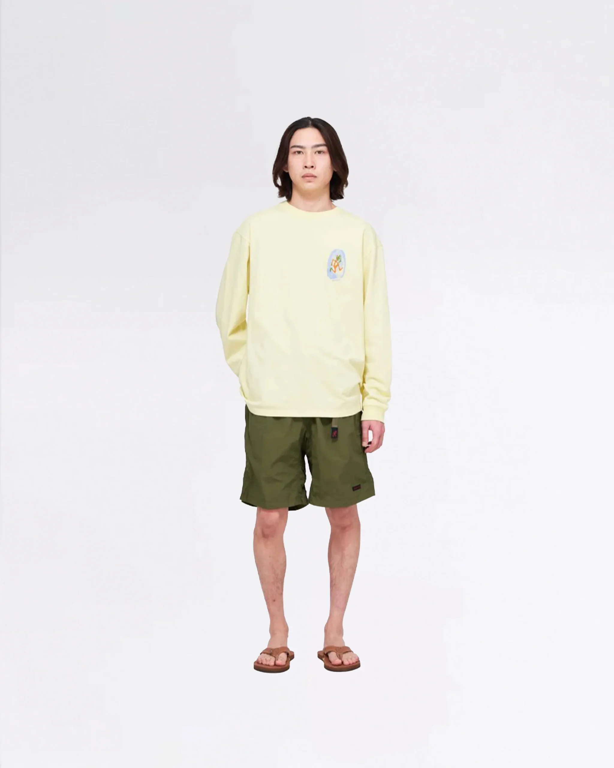 NYLON PACKABLE G-SHORT OLIVE – Image 2