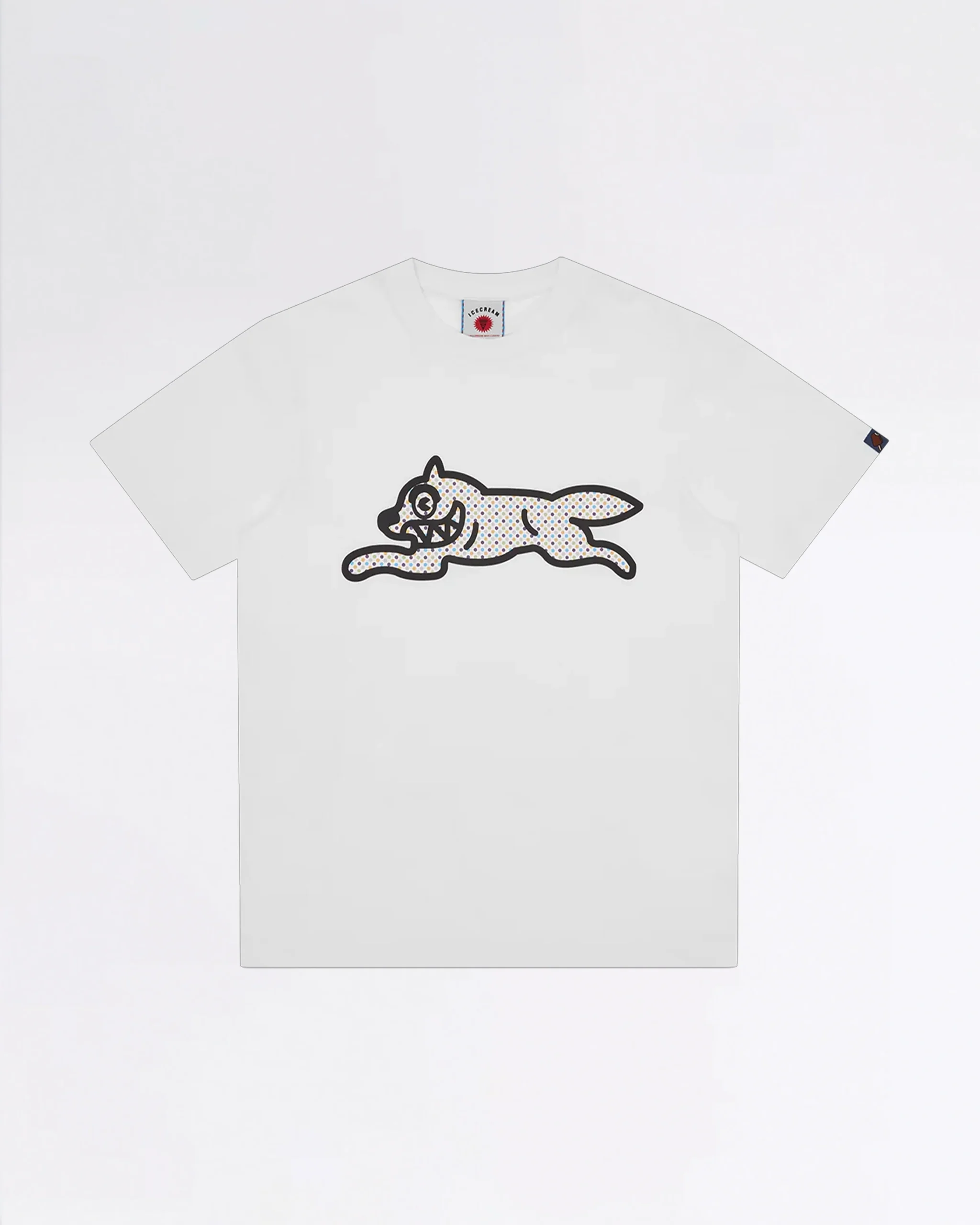 POLKA DOT RUNNING DOG T-SHIRT WHITE