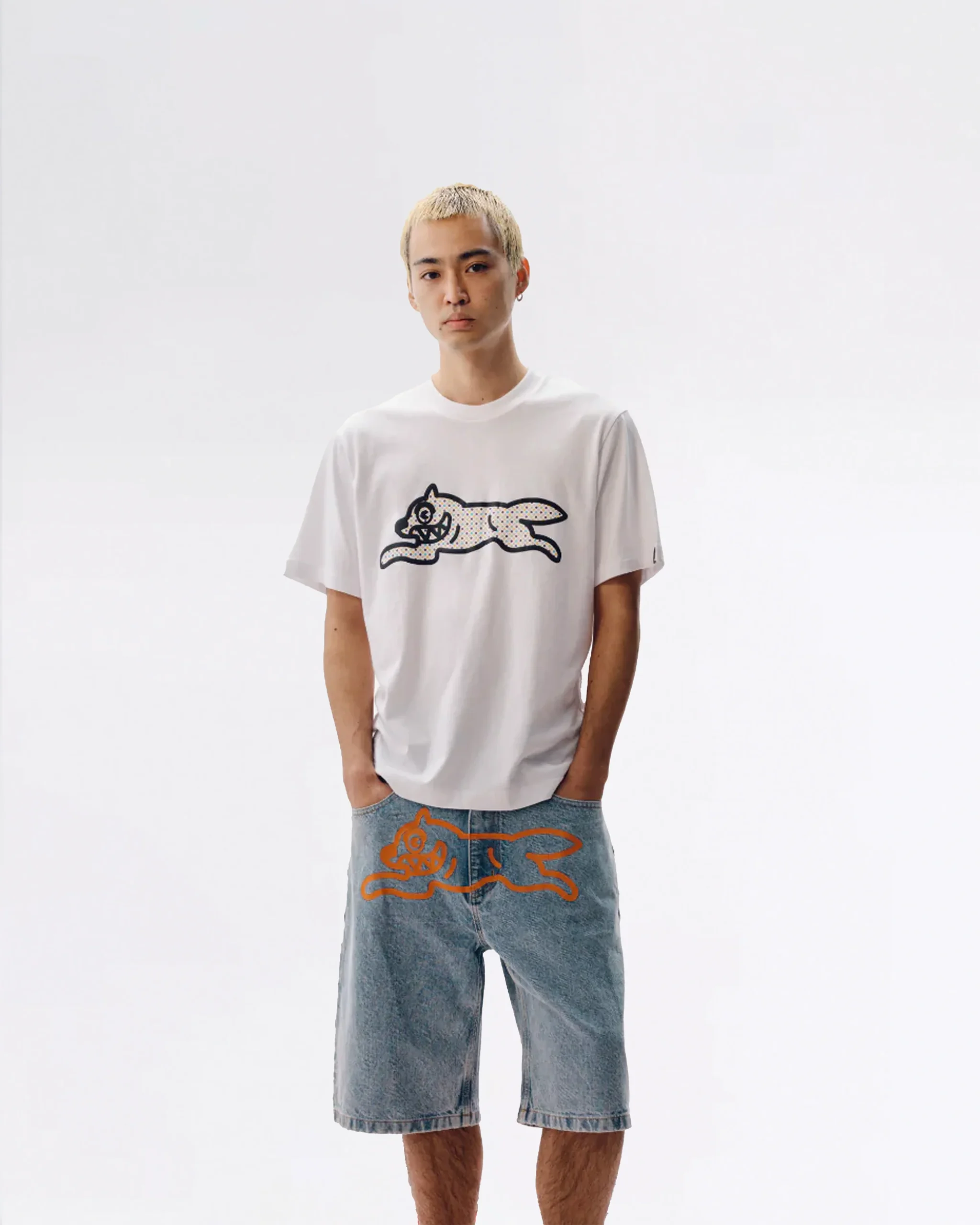 POLKA DOT RUNNING DOG T-SHIRT WHITE – Image 2