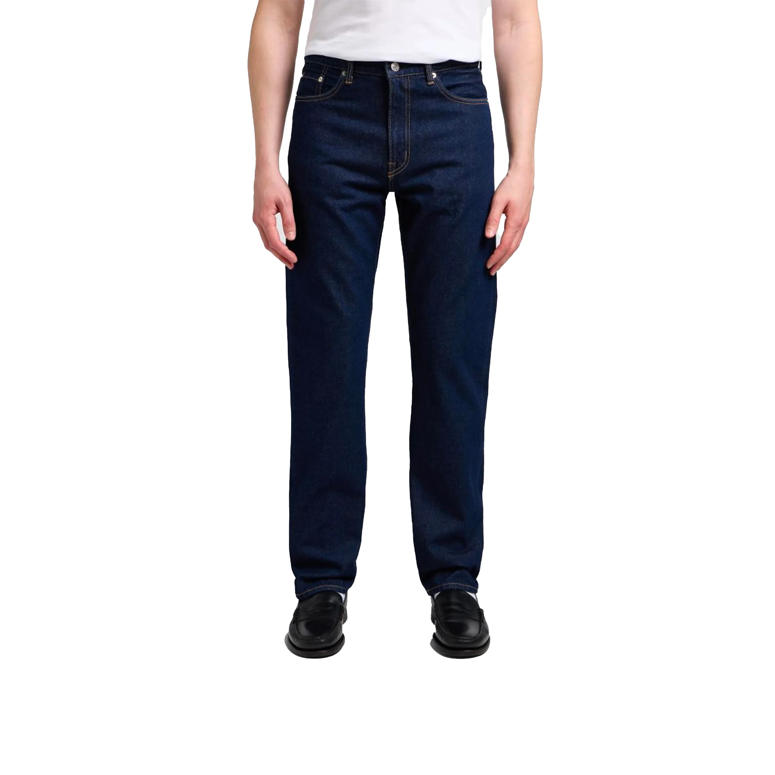 JEAN REGULAR STRAIGHT MADE IN JAPAN BLUE RINSED L32 – Image 3