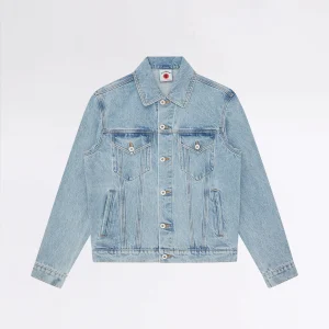 RUNNING DOG DENIM TRUCKER JACKET LIGHT WASH BLUE