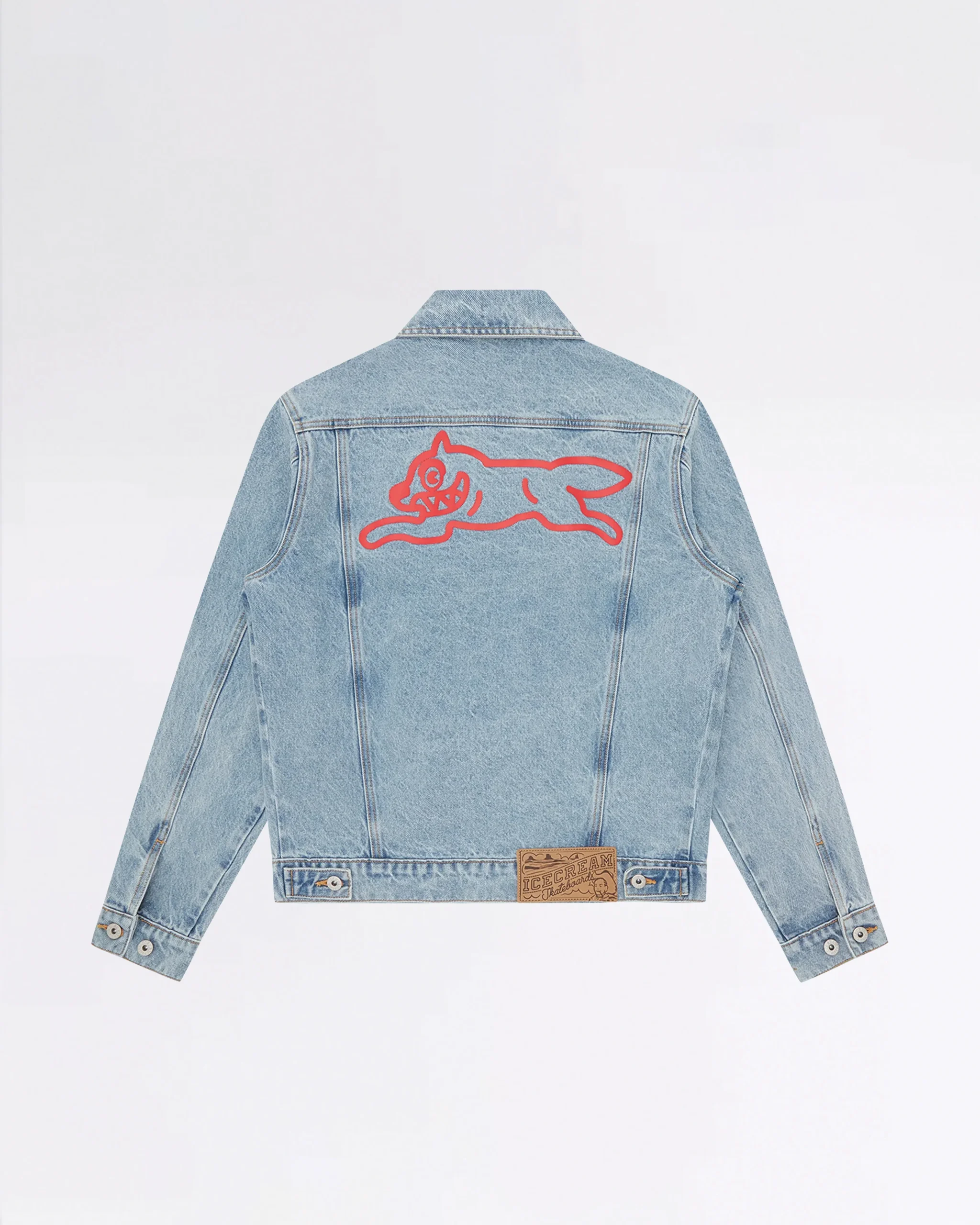 RUNNING DOG DENIM TRUCKER JACKET LIGHT WASH BLUE – Image 2