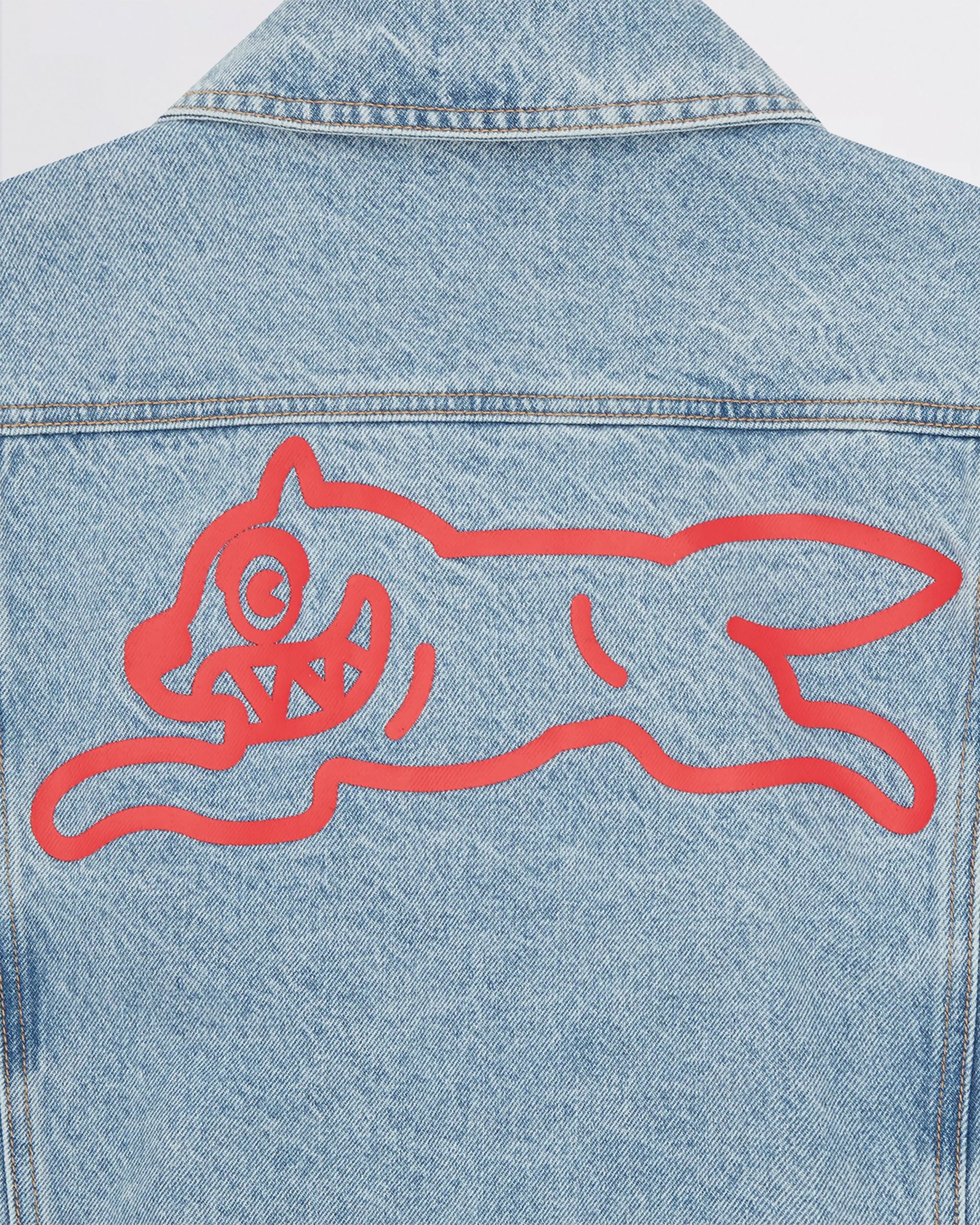 RUNNING DOG DENIM TRUCKER JACKET LIGHT WASH BLUE – Image 3