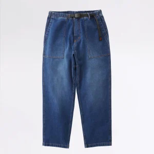 STRETCH DENIM LOOSE TAPERED PANT DARK USED