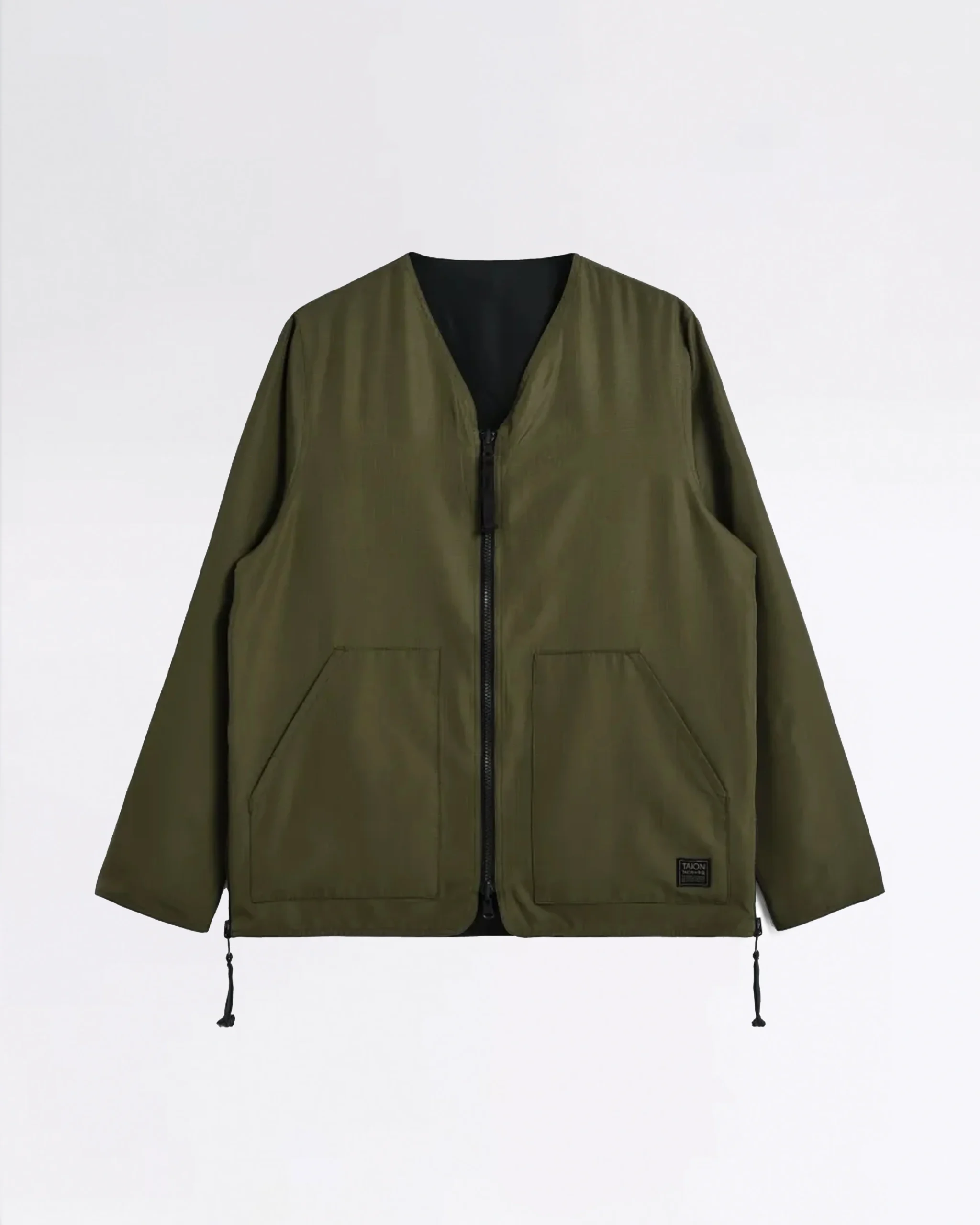 VESTE MILITARY REVERSIBLE V-NECK CARDIGAN BLACK – Image 2