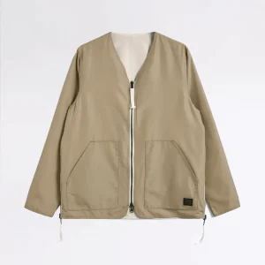 VESTE MILITARY REVERSIBLE V-NECK CARDIGAN OFF WHITE