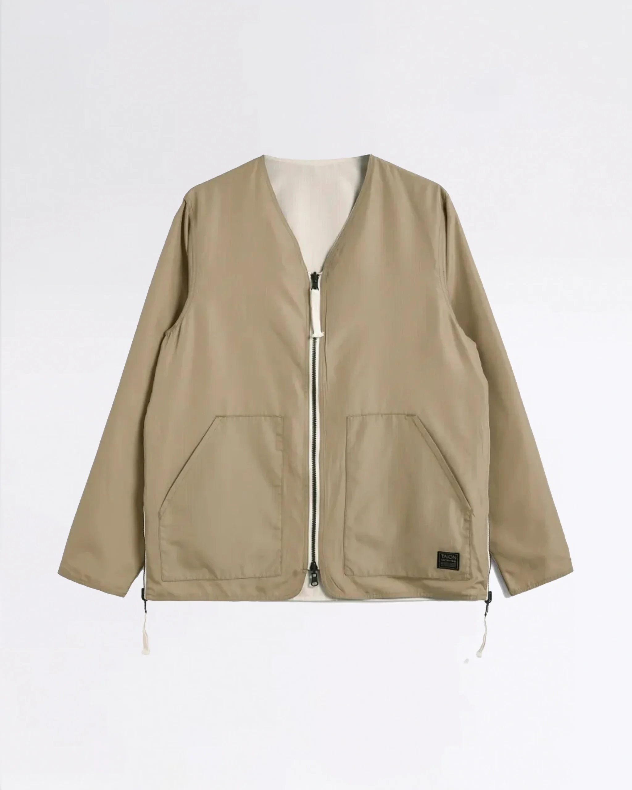 VESTE MILITARY REVERSIBLE V-NECK CARDIGAN OFF WHITE