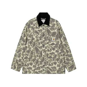 VESTE TAPESTRY CHORE CAMO DUCK JACQUARD, VERT & MARRON