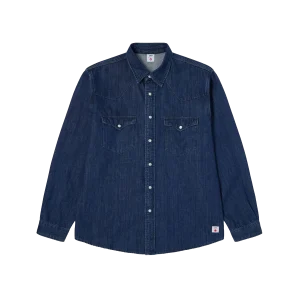 CHEMISE WESTERN L/S SHIRT BLUE DARK USED