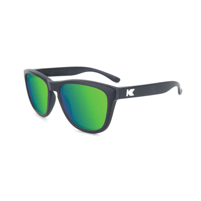 KIDS PREMIUMS MATTE BLACK / GREEN MOONSHINE POLARIZED