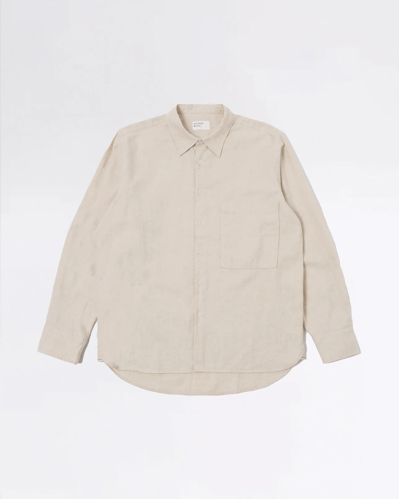 SQUARE POCKET SHIRT SAND BRUSHED FLANNEL